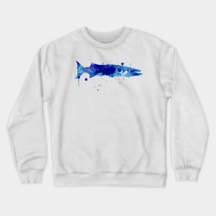 Barracuda Watercolor Painting Crewneck Sweatshirt